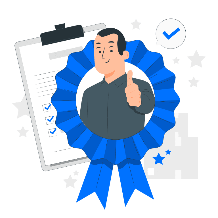 Une personne avec le pouce levé, symbolisant le succès, symbolisant l'assurance de notre agence digitale à trouver une solution à vos problèmes